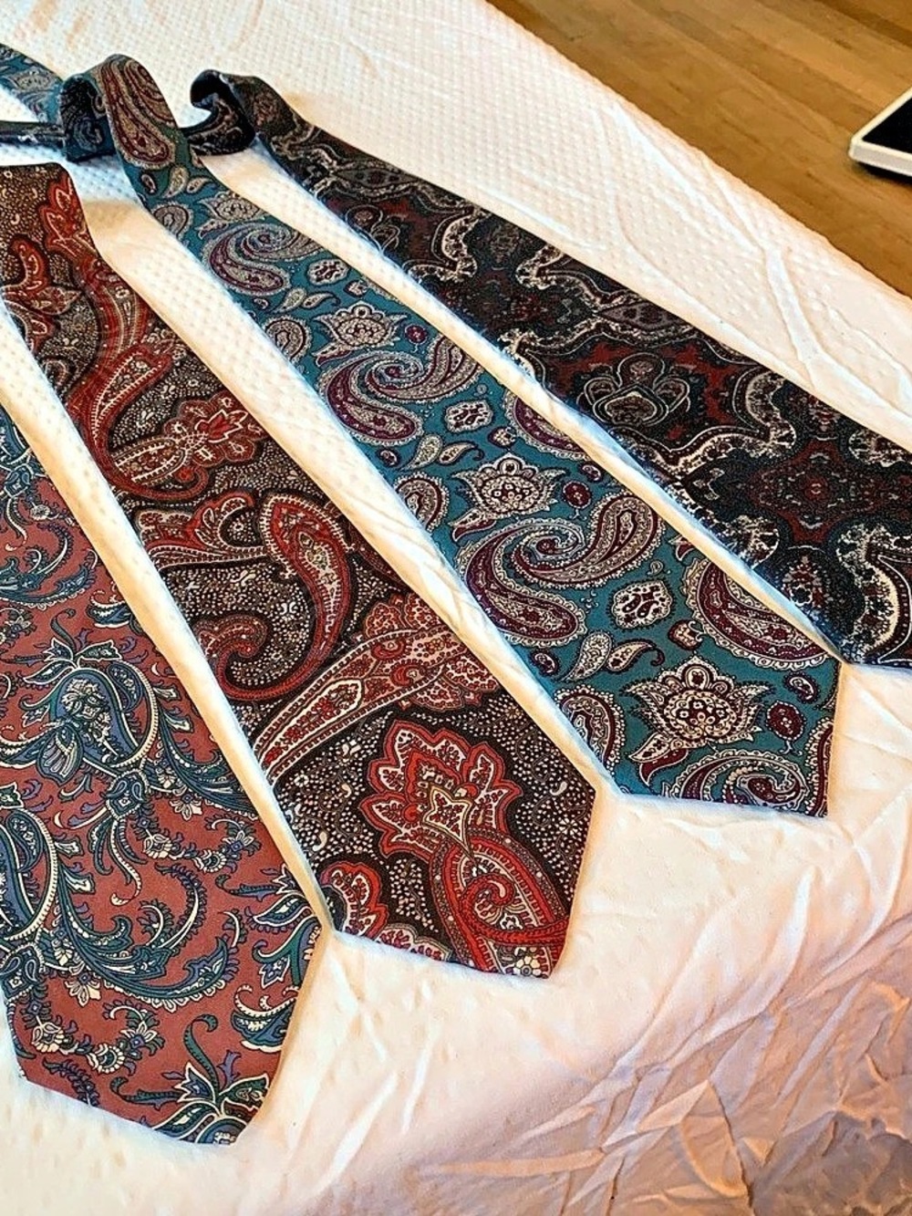 Vintage Men's Paisley Silk Tie Bundle (4 Pcs) - Knot Stalgia, Oakton, Allyn St G